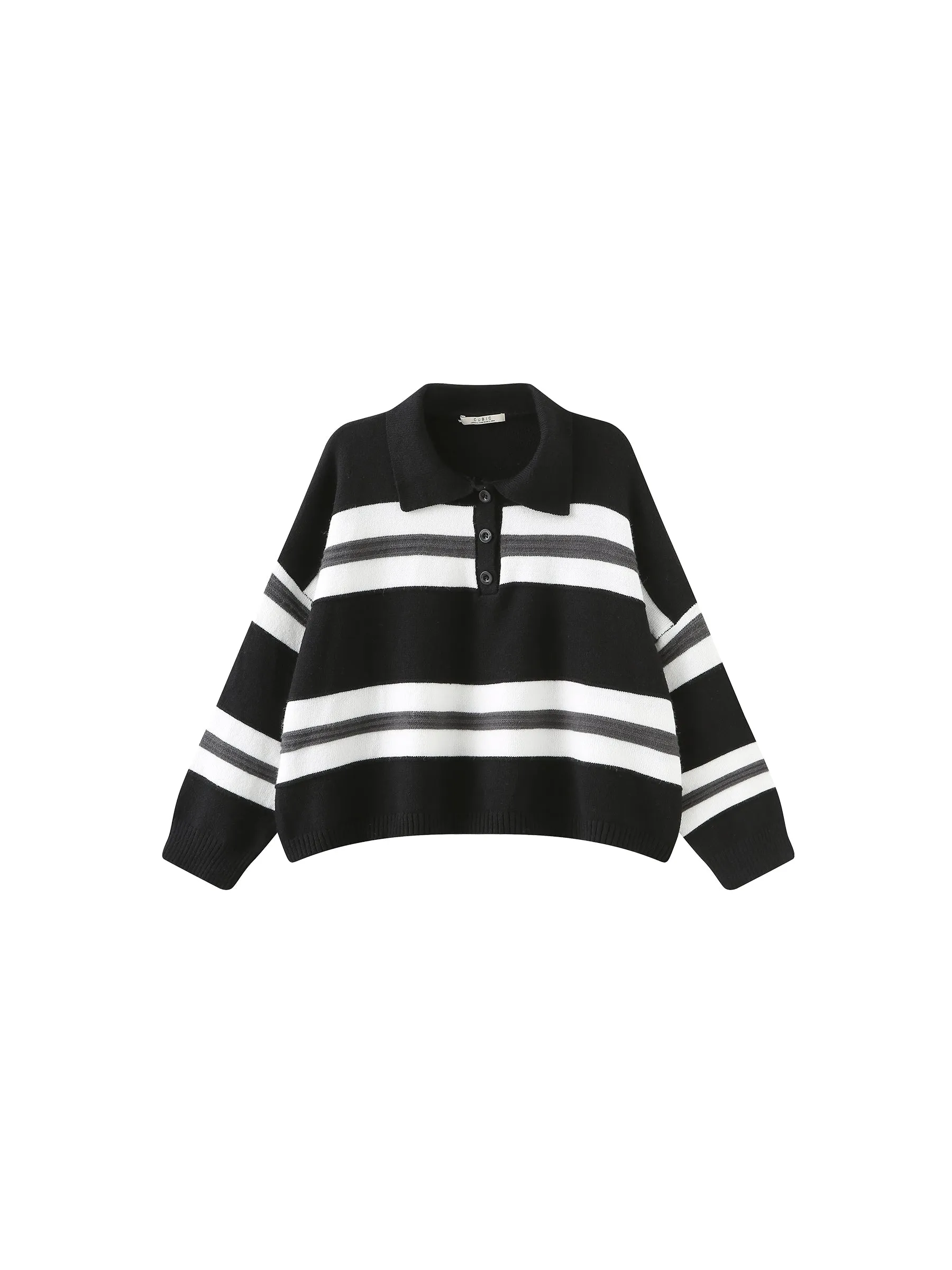 Oversized Contrast Striped Sweater