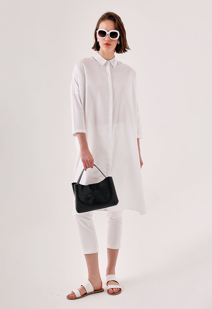 Oversized Cotton Shirt Dress