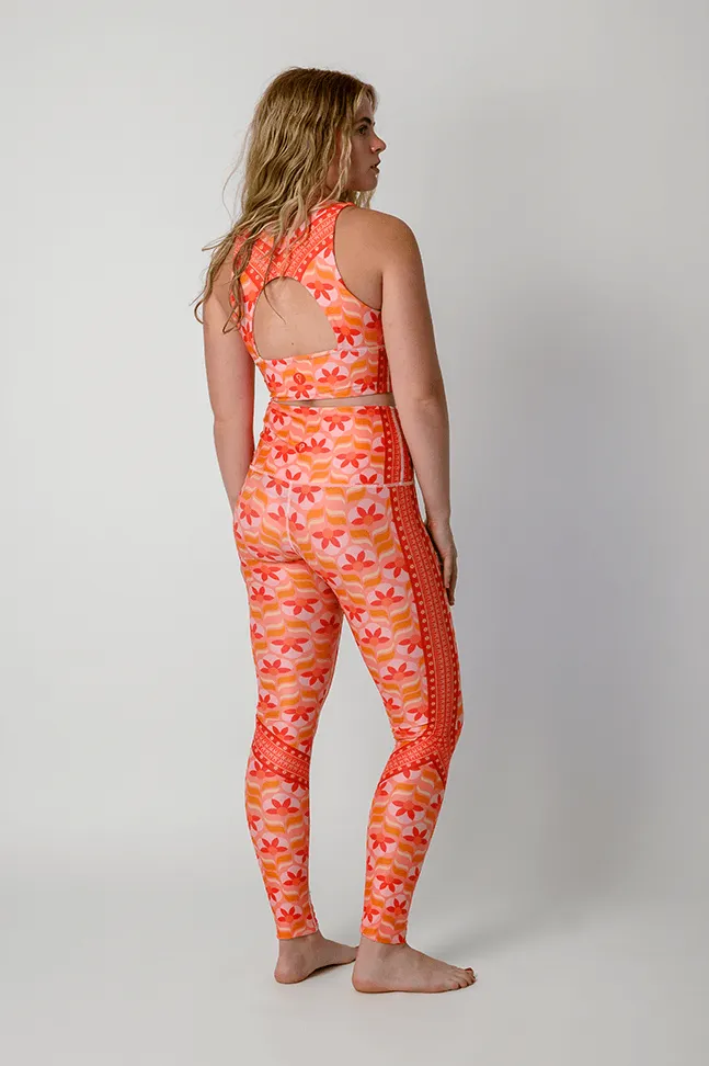 Peach Out Printed Yoga Leggings