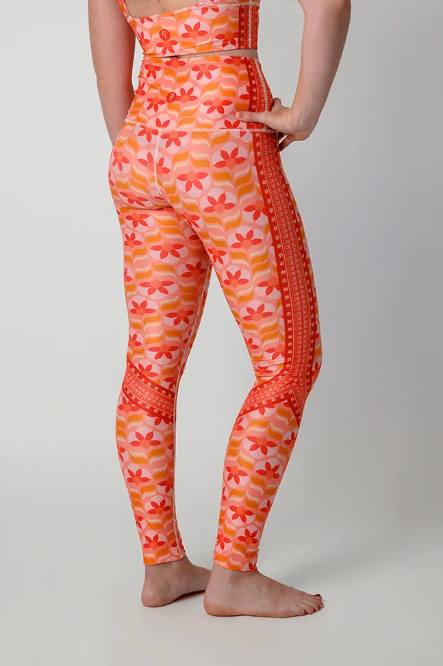 Peach Out Printed Yoga Leggings