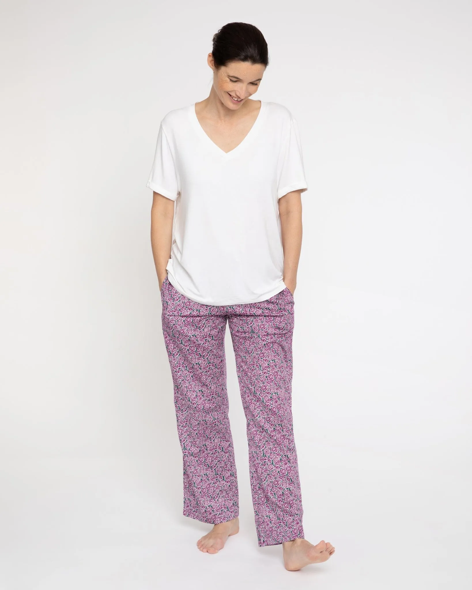 PJ Bottoms Little Bums & Roses purple