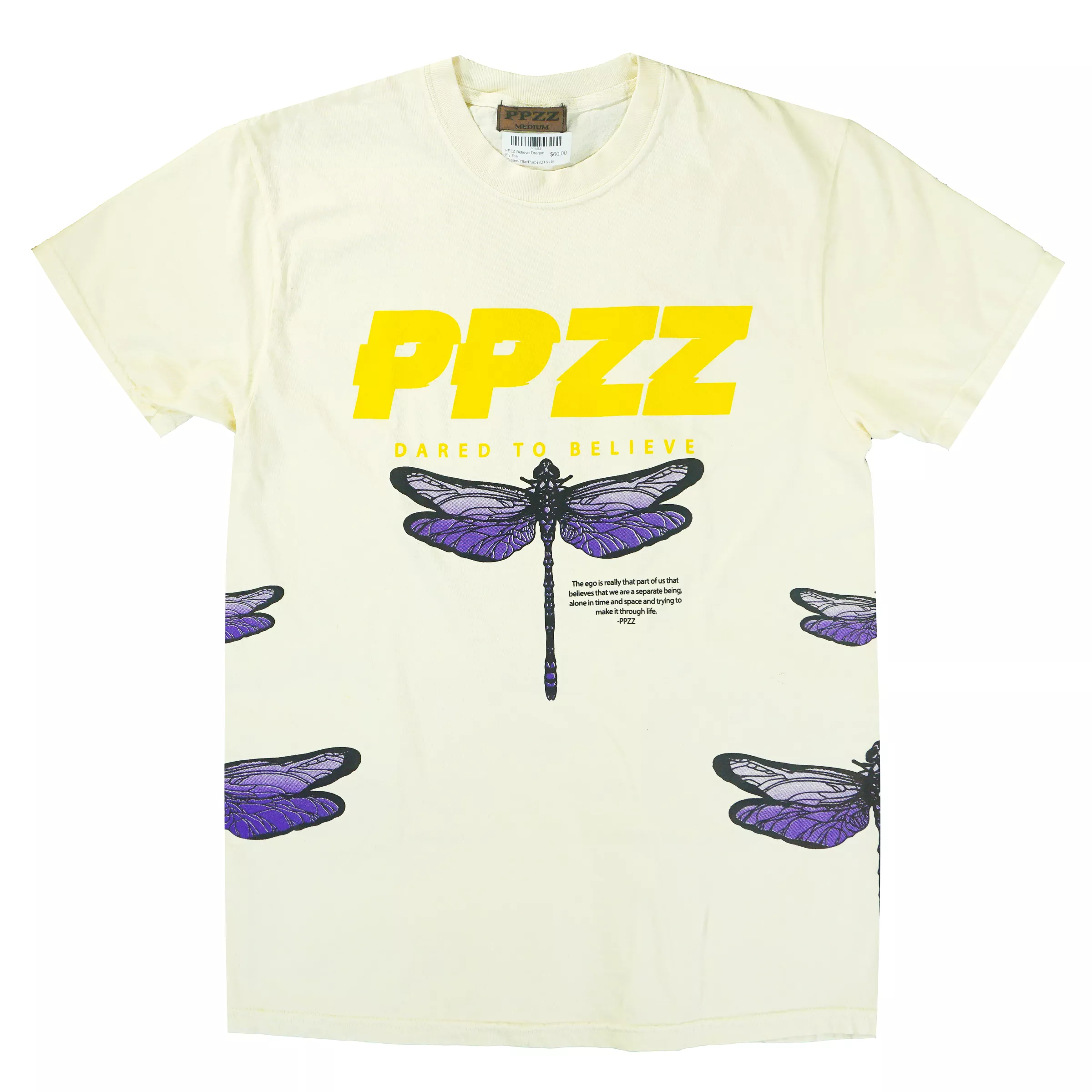 PPZZ Believe Dragon Fly Tee (Cream/Yllw/Purp) /D16