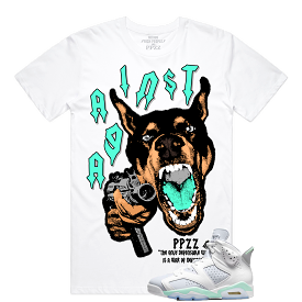 PPZZ x Rich People Against K9 Tee (Wte/Mint) /D6