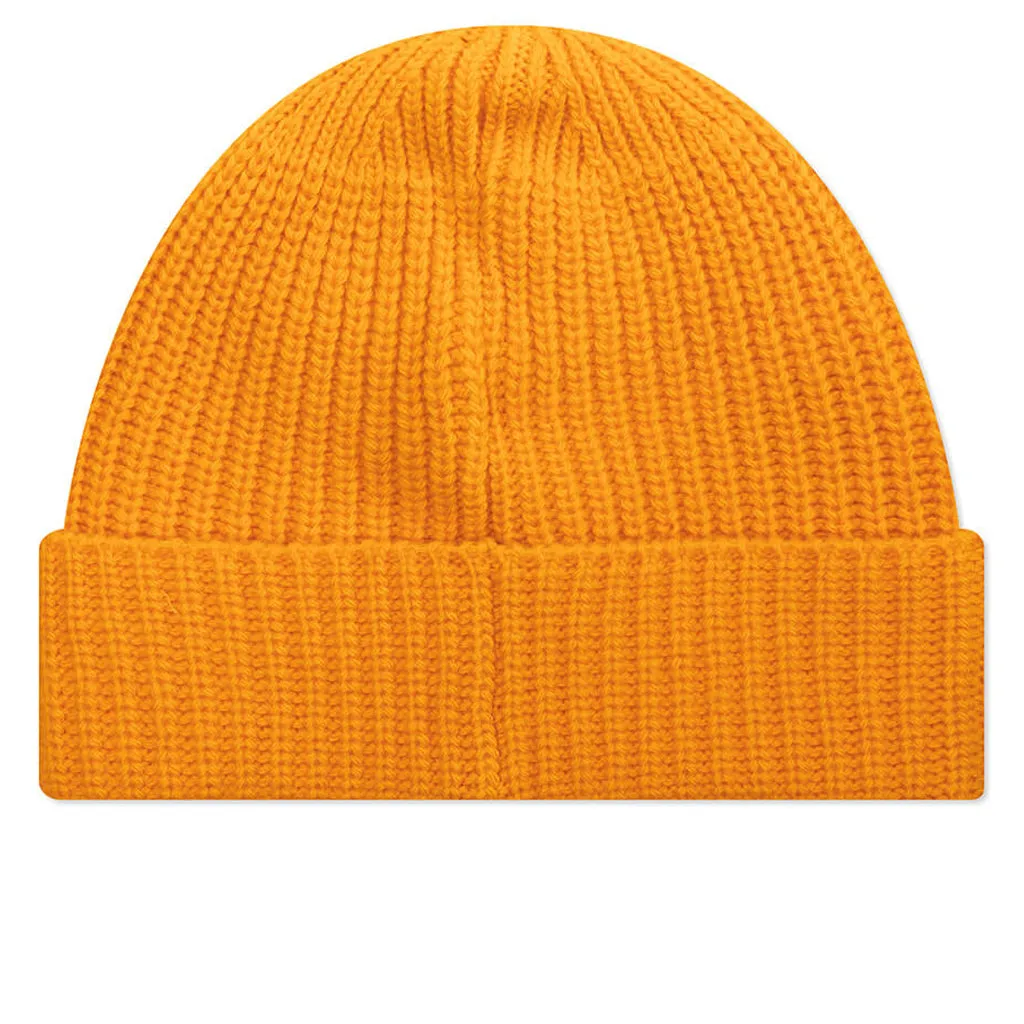 Ribbed Geelong Wool Beanie - Yellow