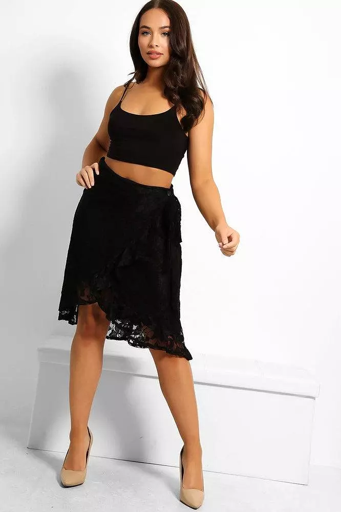 Romantic Lace Wrap Skirt