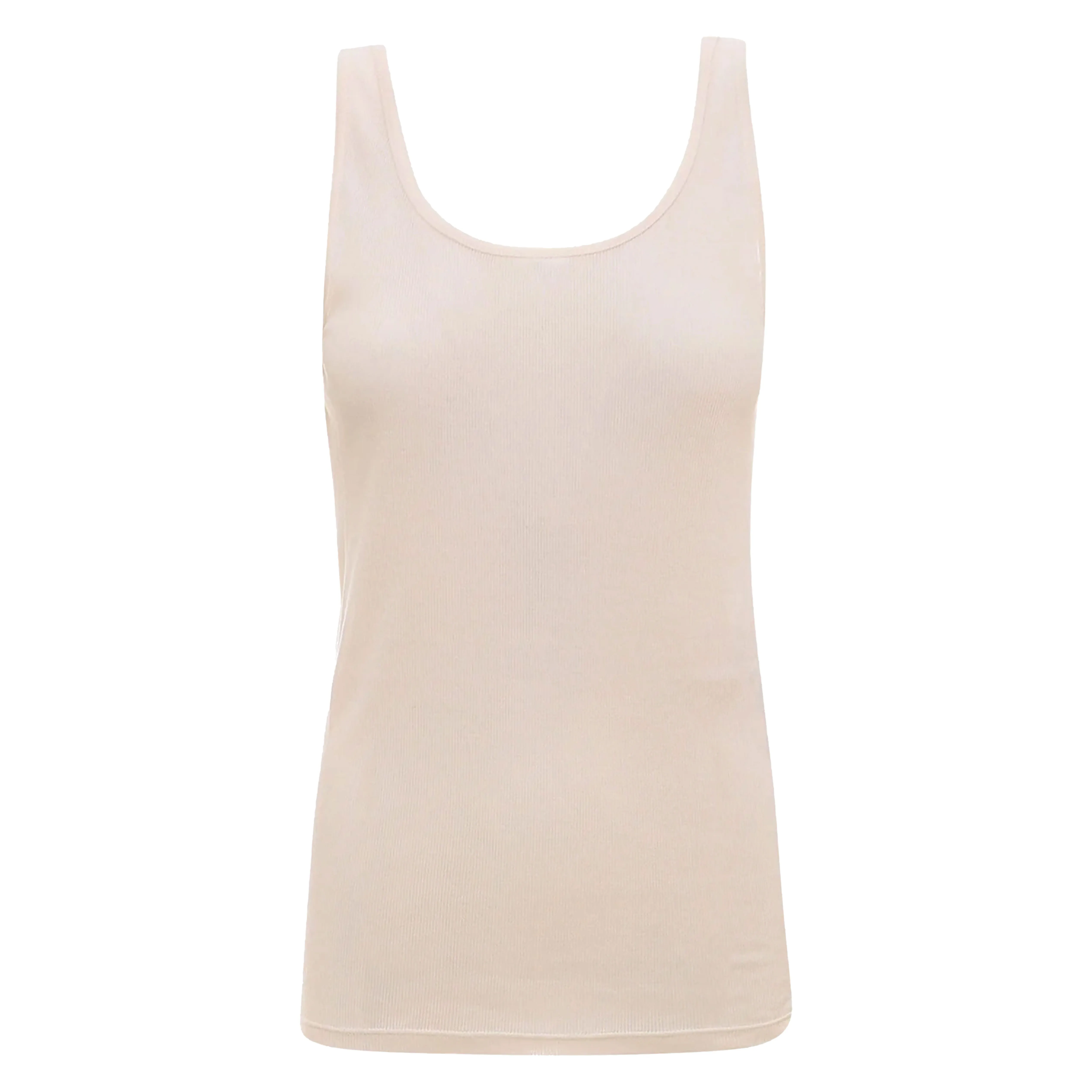 Saint Laurent  |TANK TOP IN IVORY JERSEY