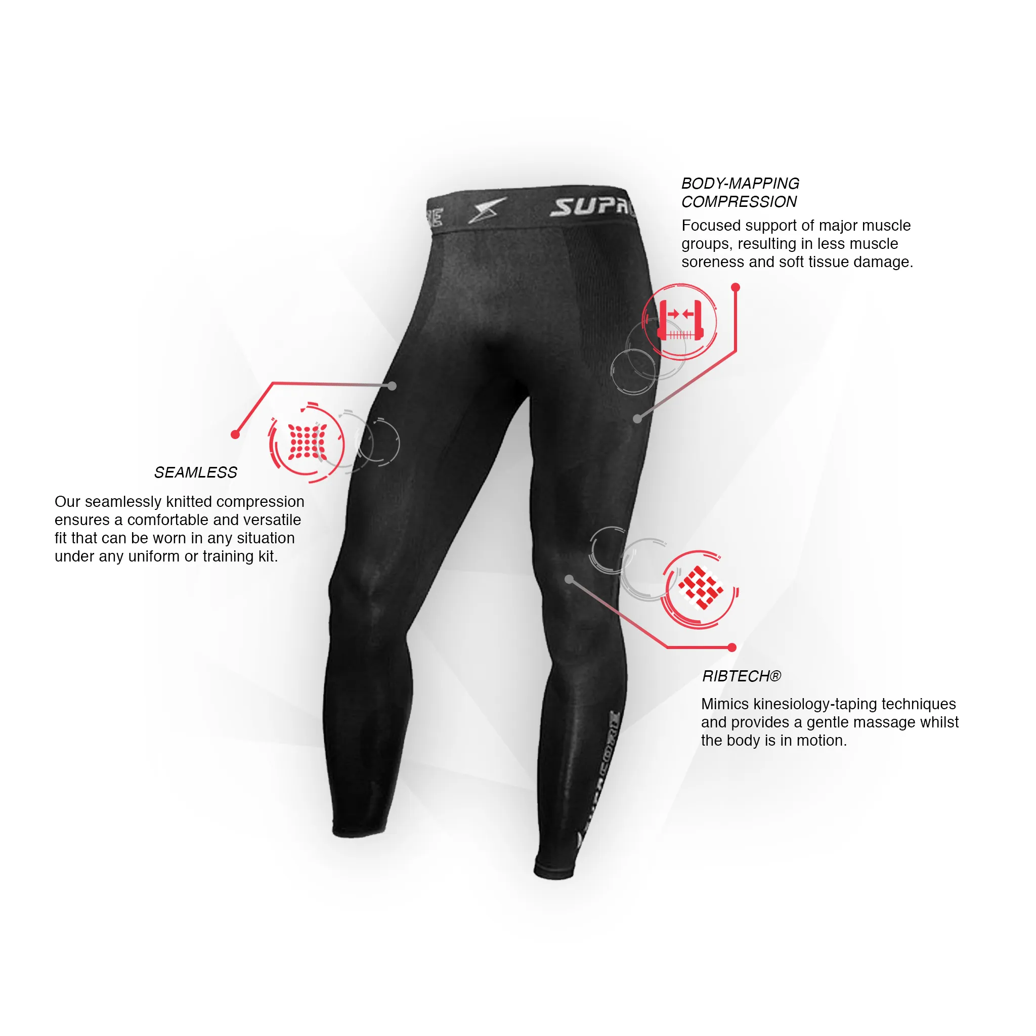 Seamless Body Mapped Power Running Tights