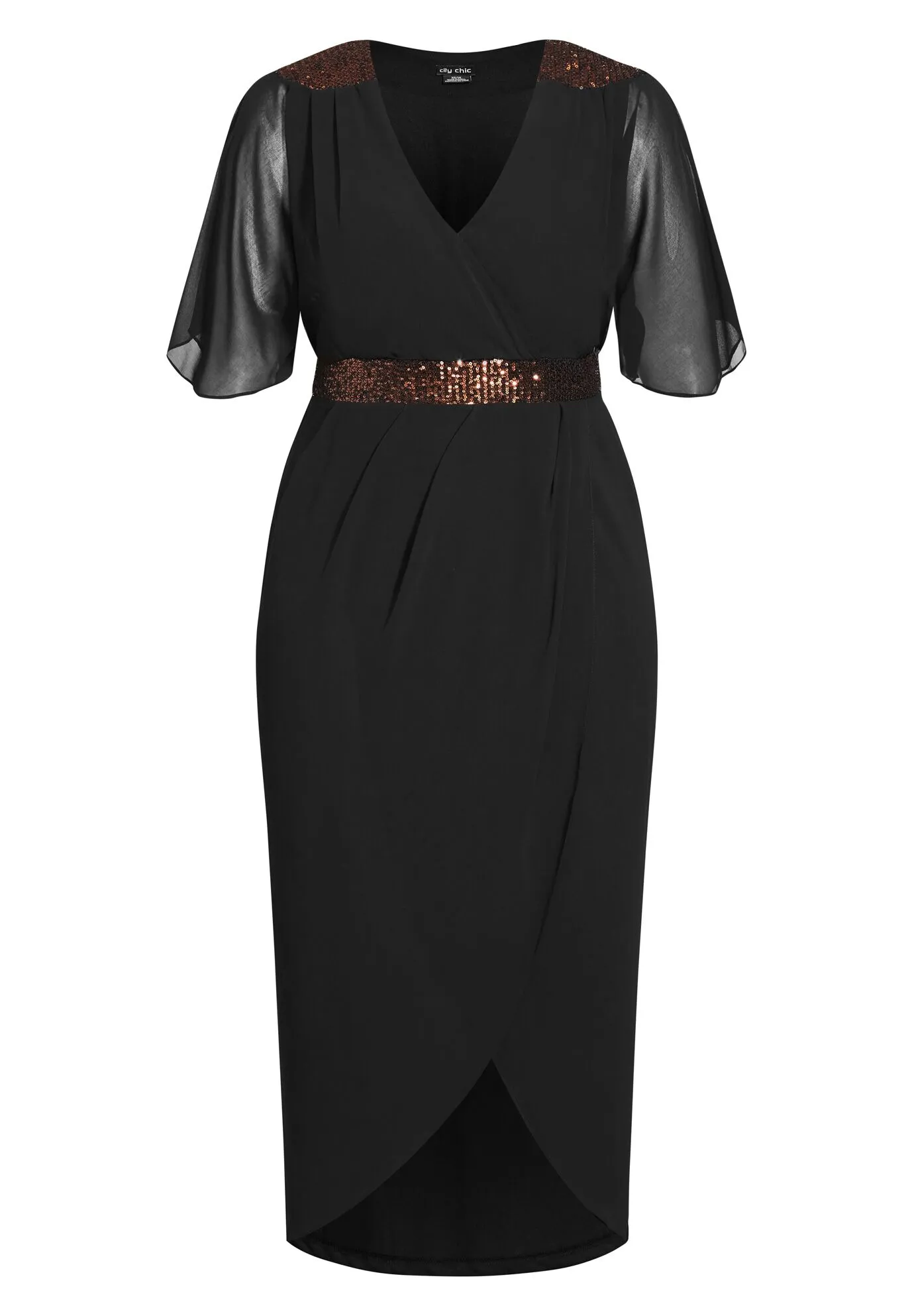 Sequin Demi Maxi Dress - black bronze