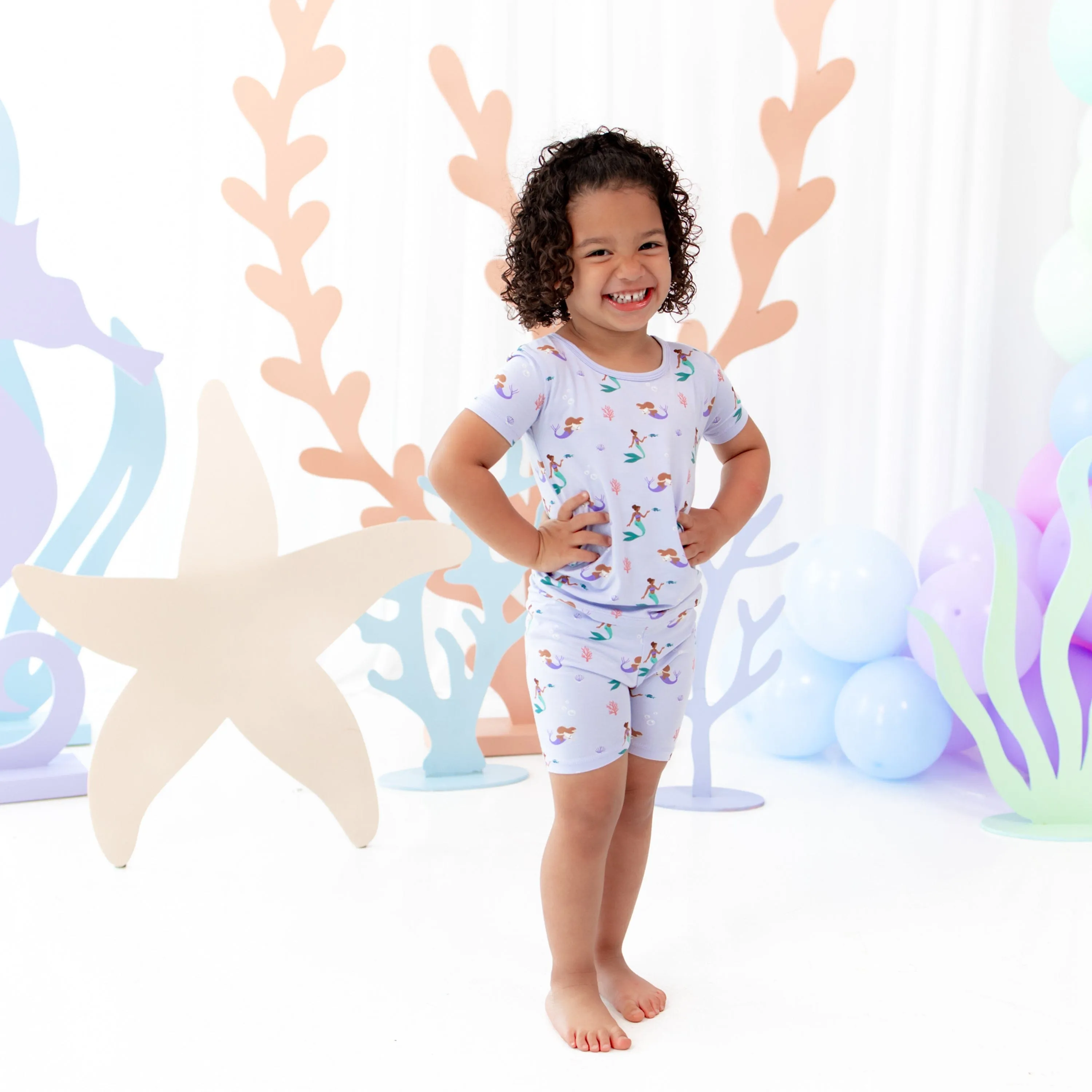 Short Sleeve Pajamas in Mermaid