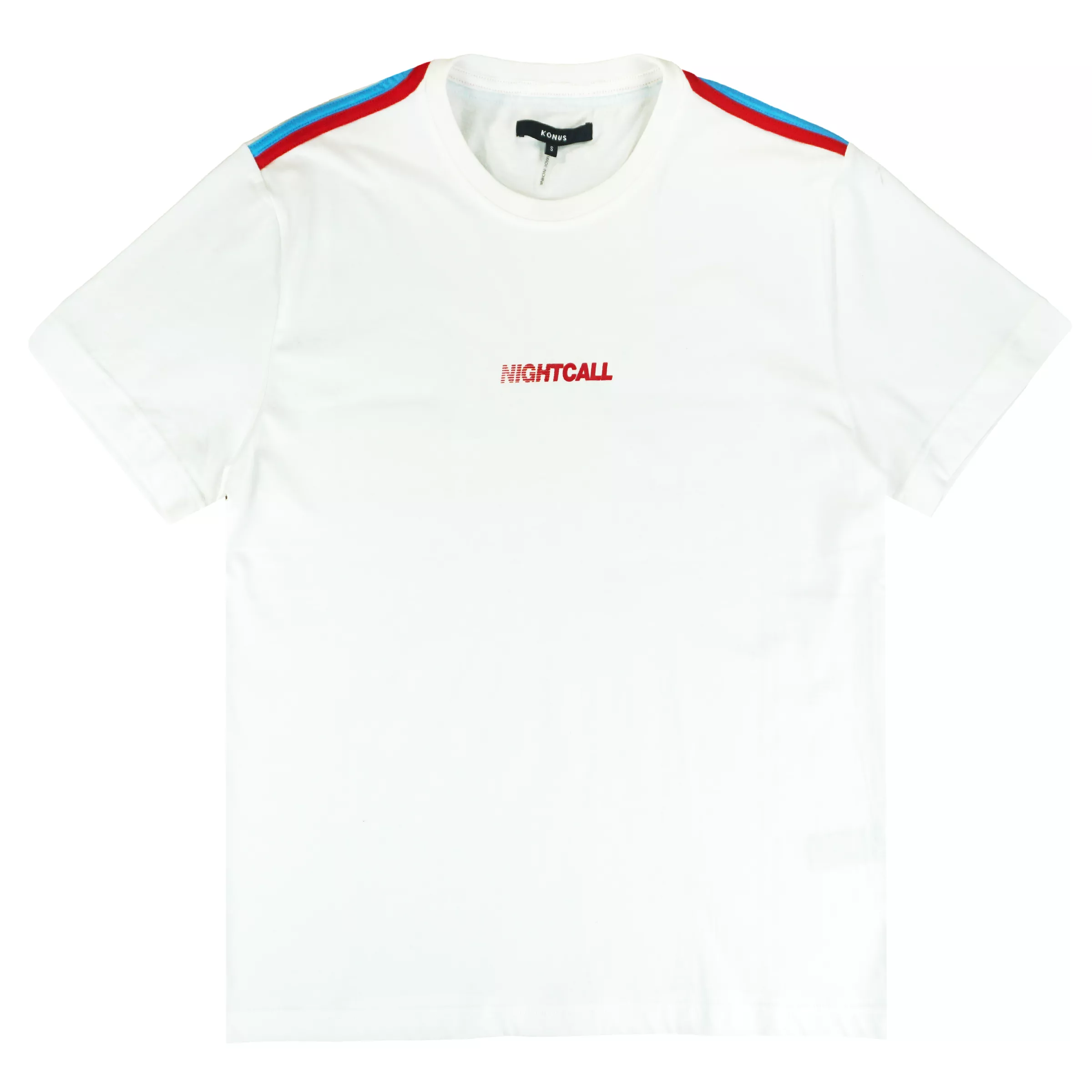 Shoulder Tape SS Tee (Wte/Red/Blu) /D10