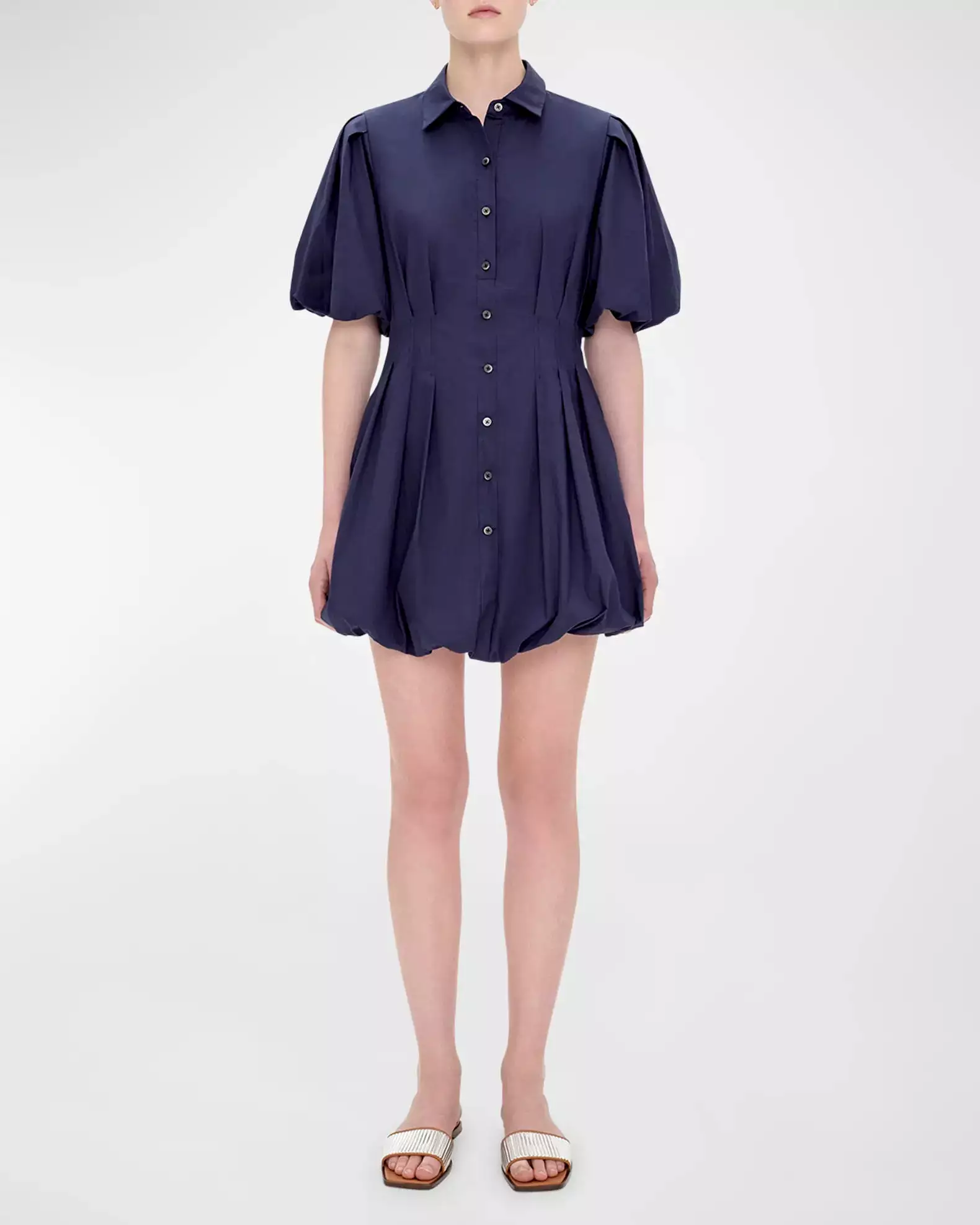 Simkhai Cleo Ballon Mini Dress Midnight