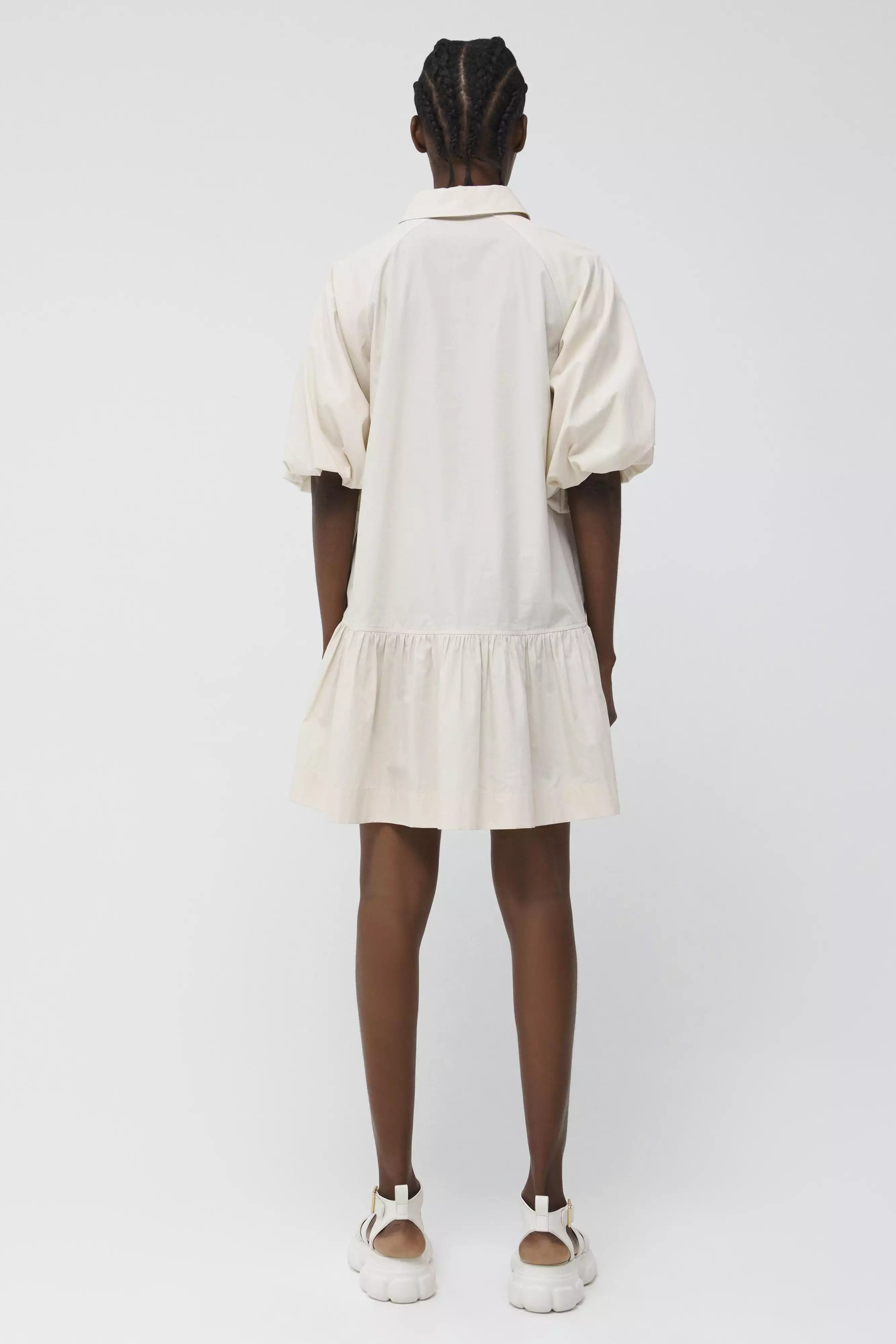 Simkhai Crissy Cotton Poplin Dress in Sand