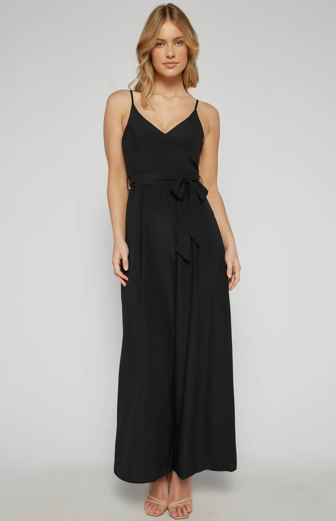 Singlet Strap Jumpsuit with Pleated Leg Detail (SJP412A)