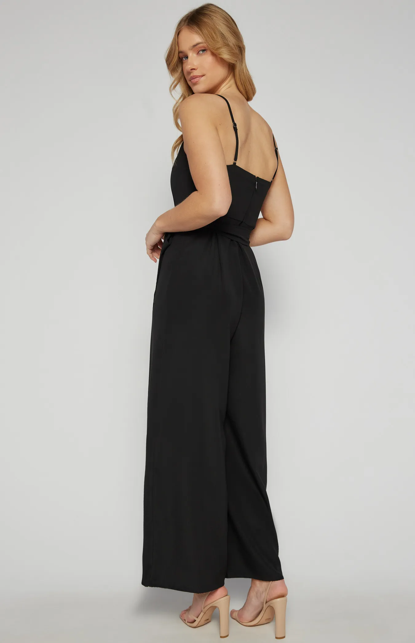 Singlet Strap Jumpsuit with Pleated Leg Detail (SJP412A)