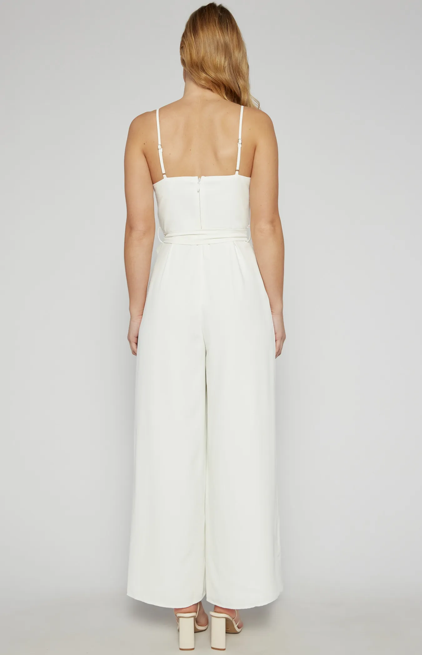 Singlet Strap Jumpsuit with Pleated Leg Detail (SJP412A)