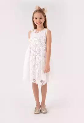 Sleeveless Lace Cute Dress