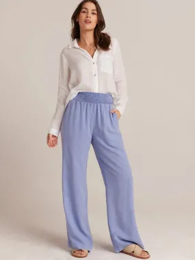 Smocked Wide Leg Pant - Peri Blue