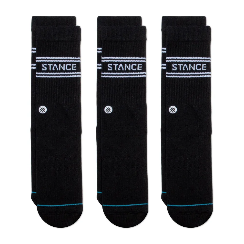 Stance Basic 3 Pack Crew Socks Black