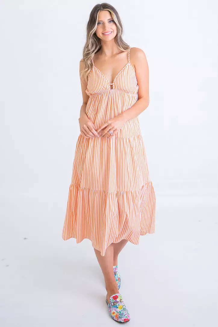 Stripe Poplin Cami Dress