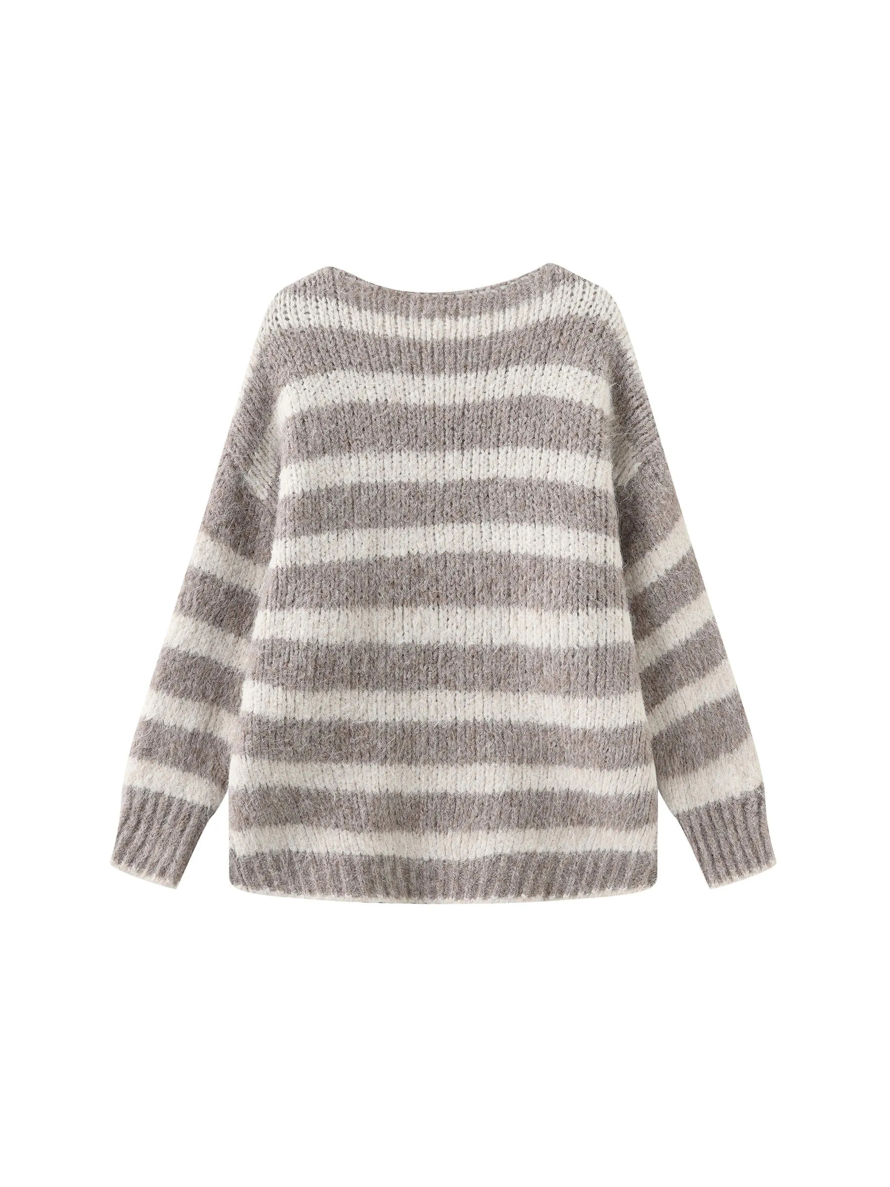 Striped Round Neck Knit Sweater