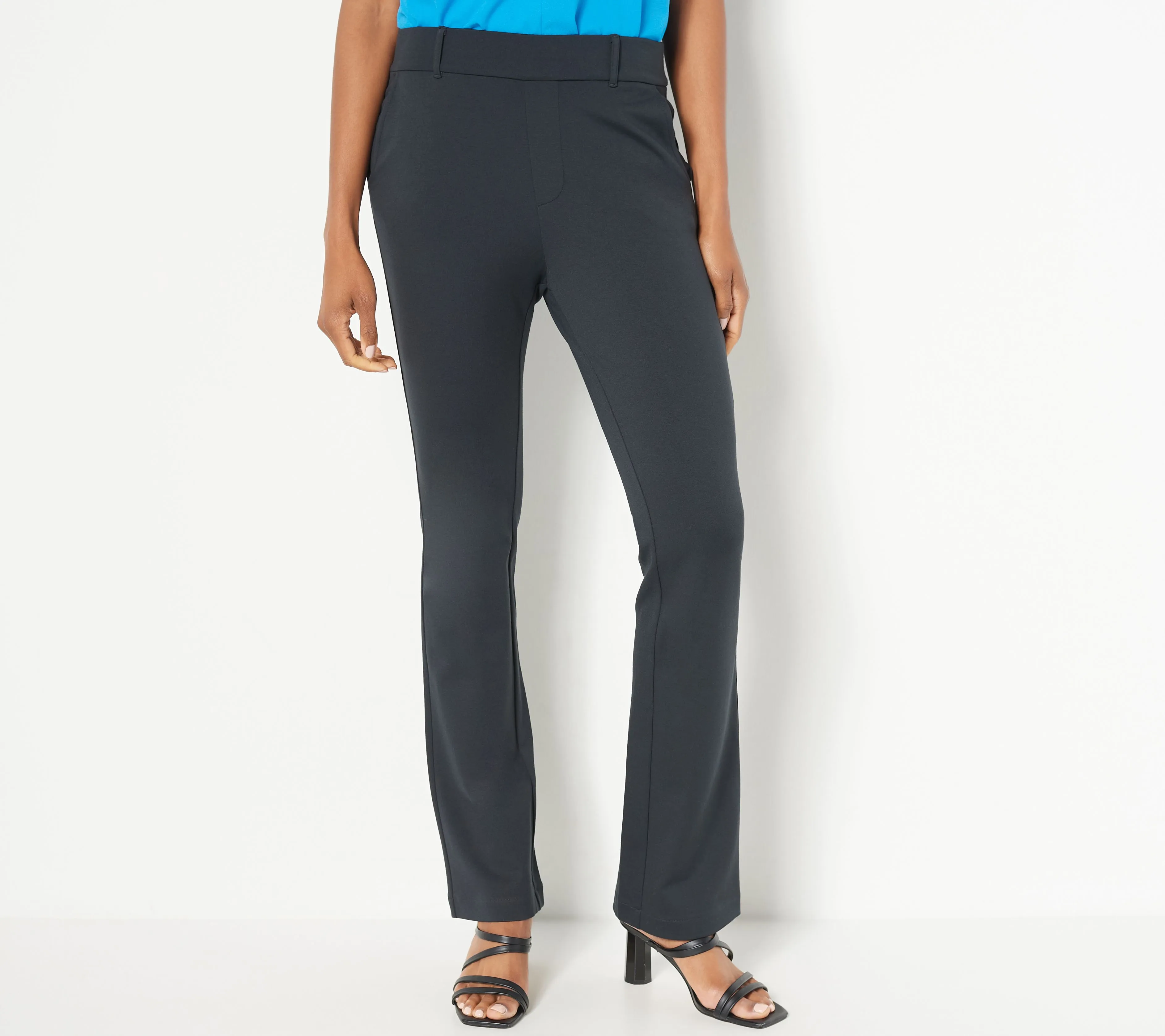 Studio Park x Jayne Brown Petite Ponte Bootcut Pull-On Pants