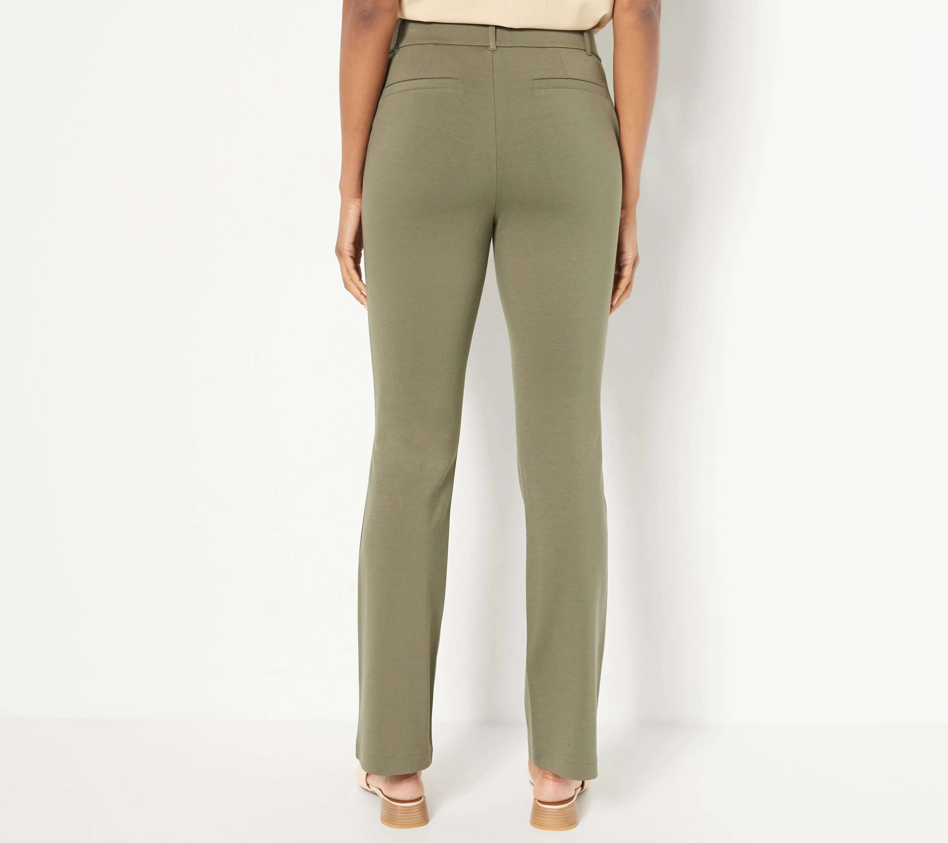 Studio Park x Jayne Brown Petite Ponte Bootcut Pull-On Pants