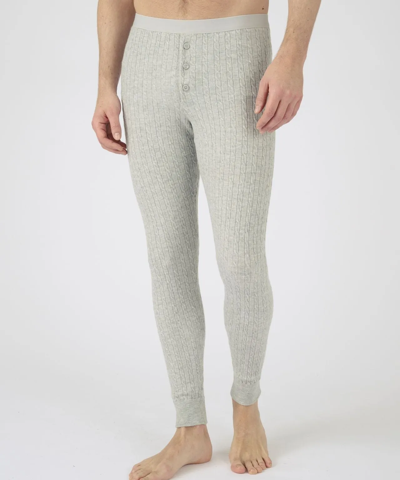 Thermal Cable Knit Long Pants