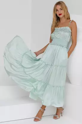 Tiered Maxi Dress - Pastel Mint