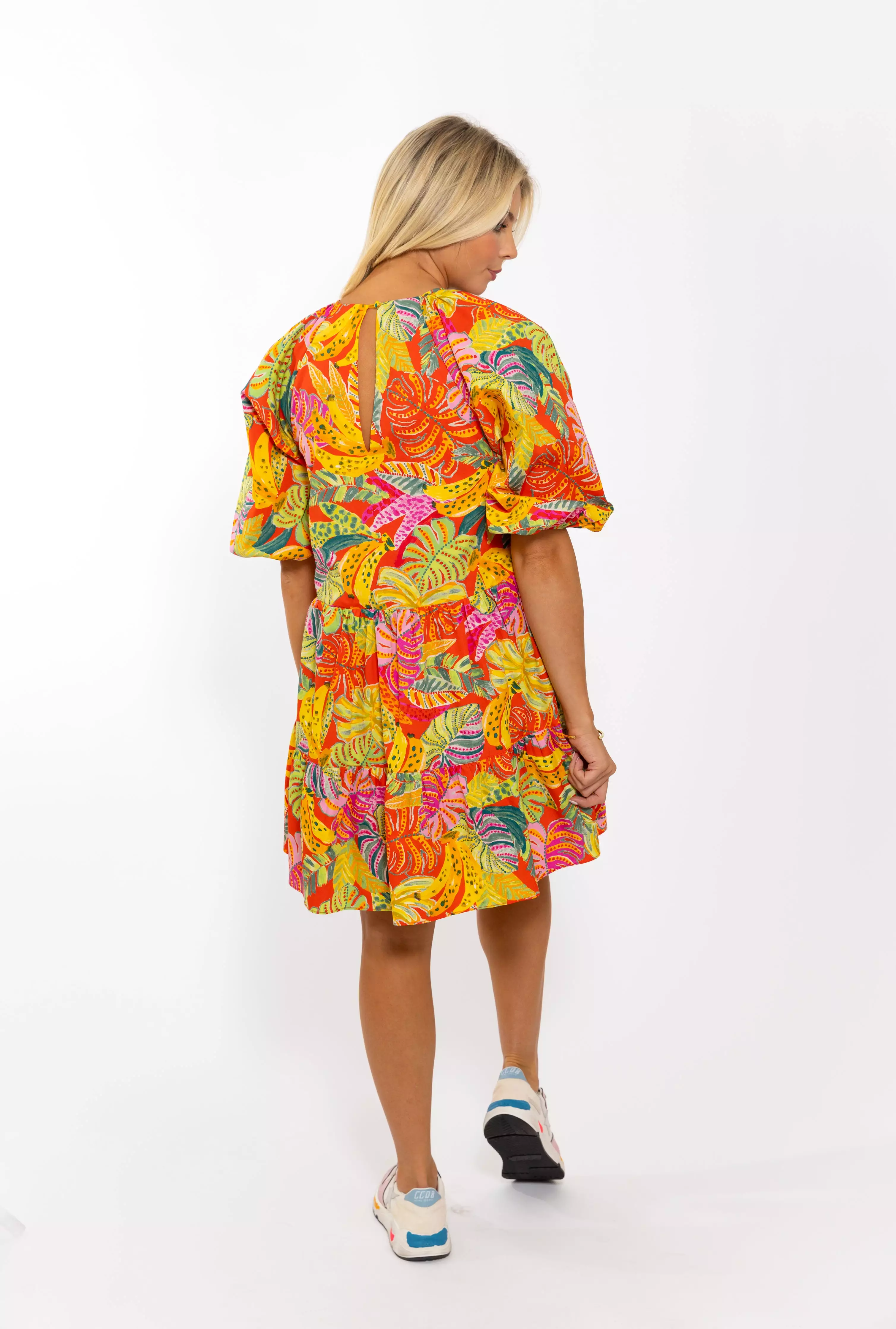 Tropical Palm Banana Dress