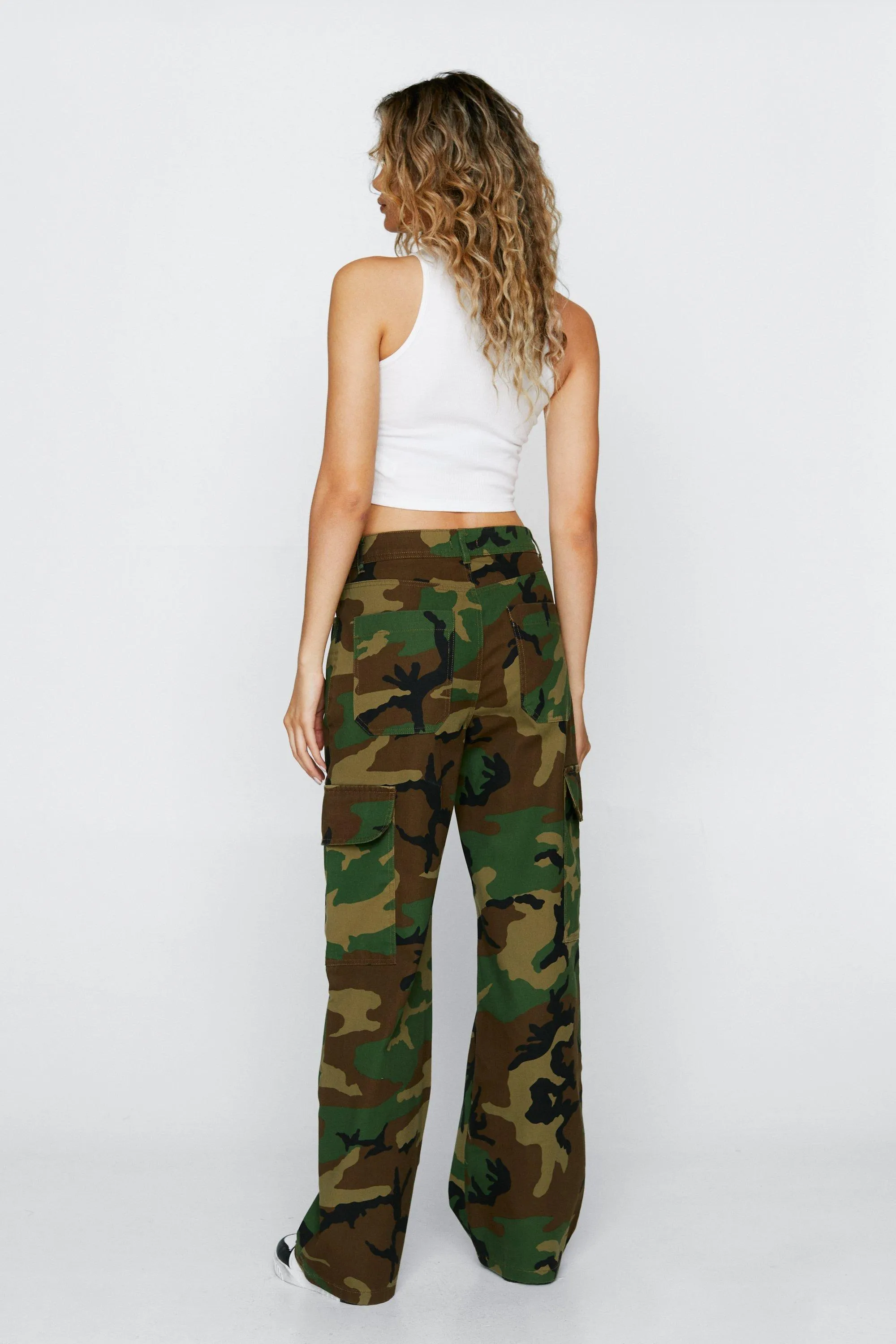 Trousers | Camo Print Multi Pocket Cargo Trousers | NastyGal