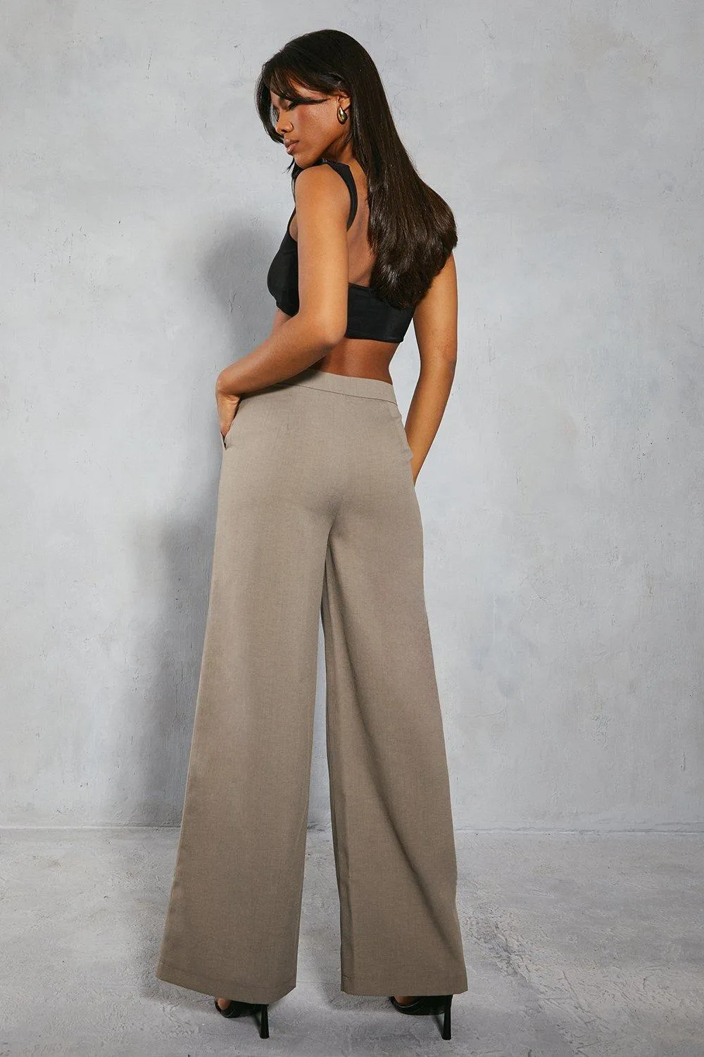 Trousers | Tailored Wide Leg Trousers | MissPap