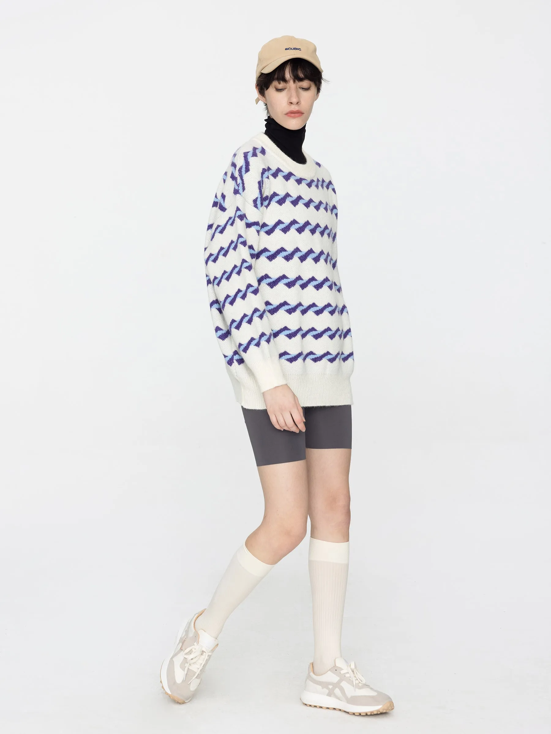 Twisted Stripe Loose Sweater