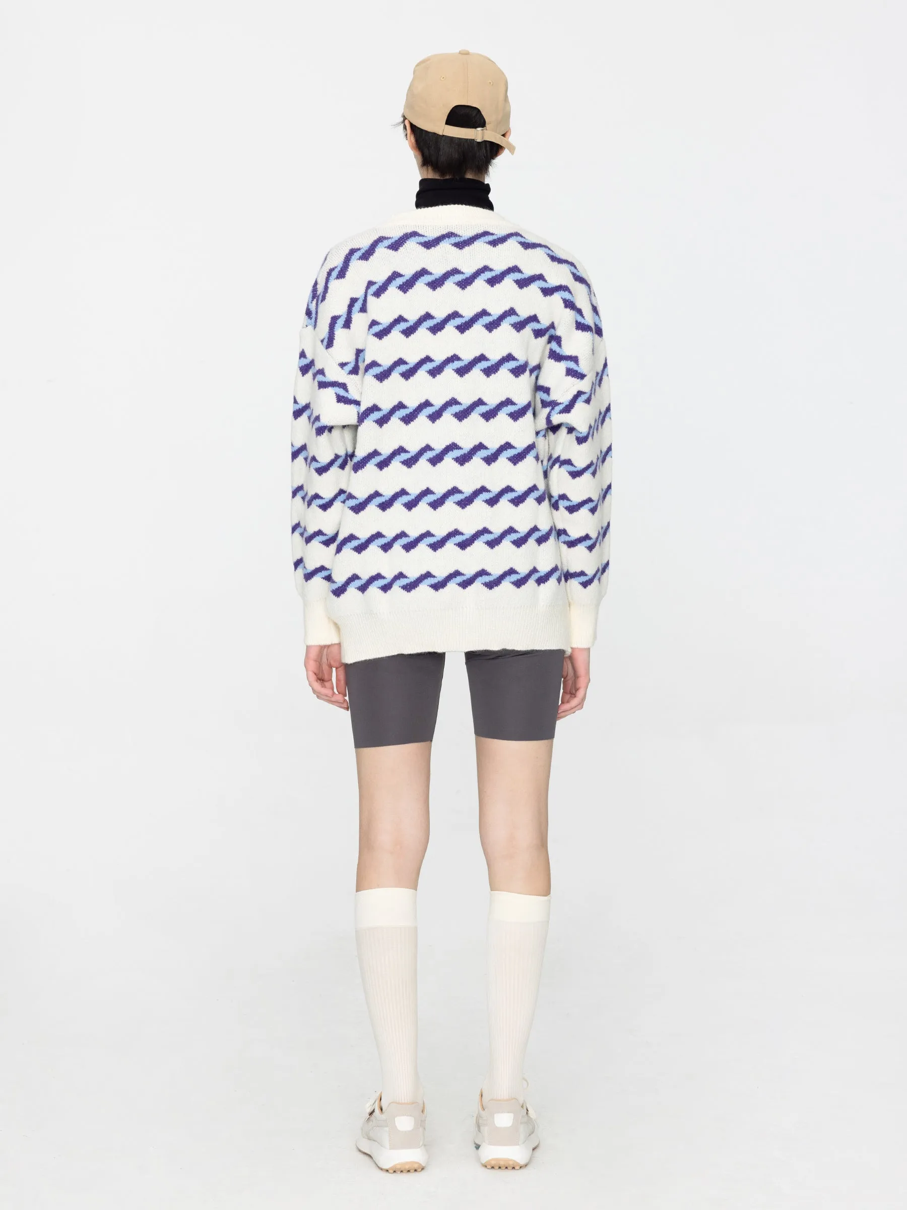 Twisted Stripe Loose Sweater