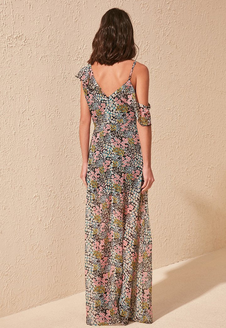 Venus Printed Chiffon Dress