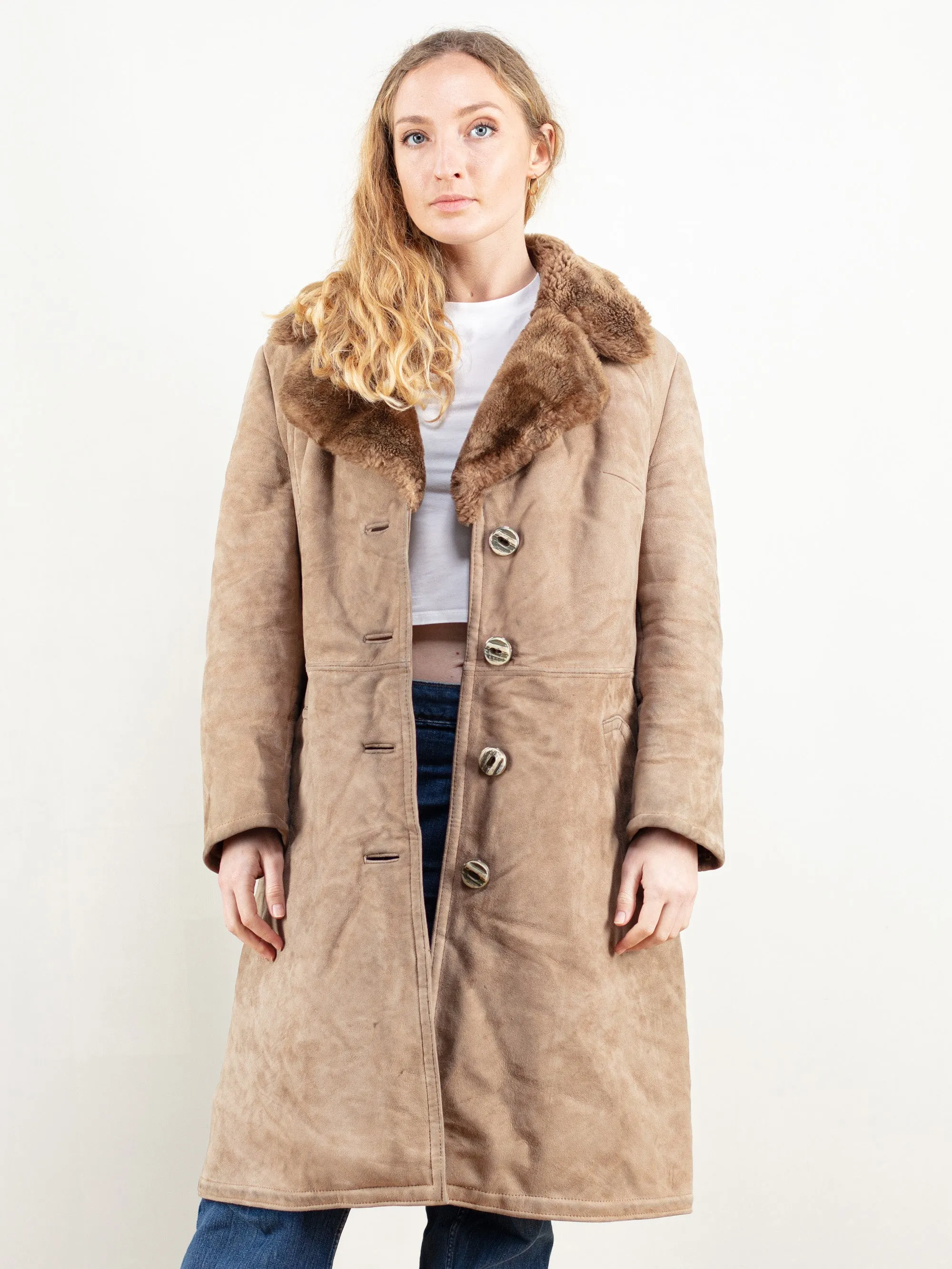 Vintage 70's Shearling Women Coat