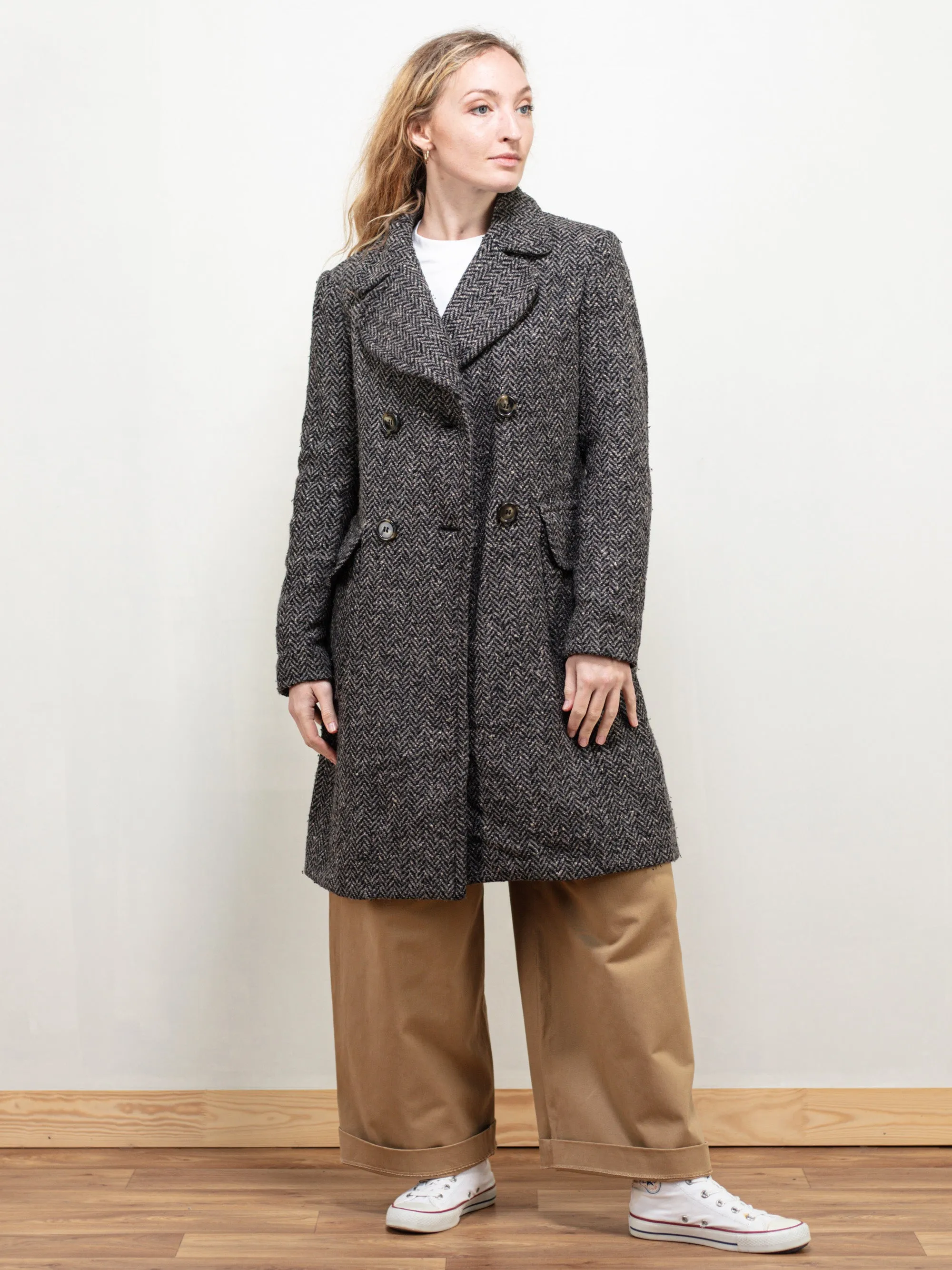 Vintage 80's Women Benetton Wool Coat