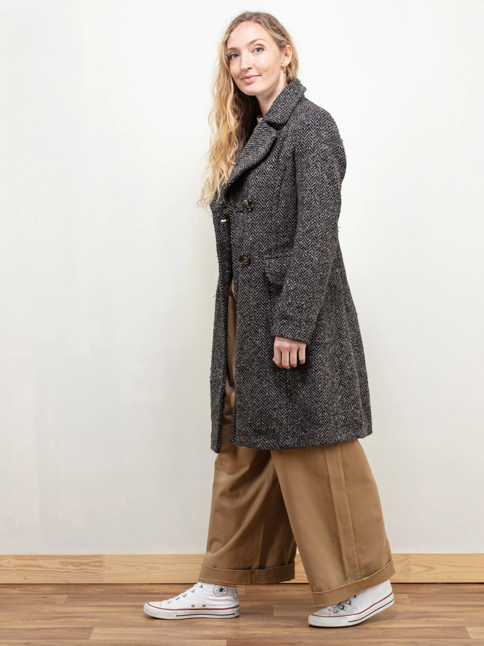 Vintage 80's Women Benetton Wool Coat