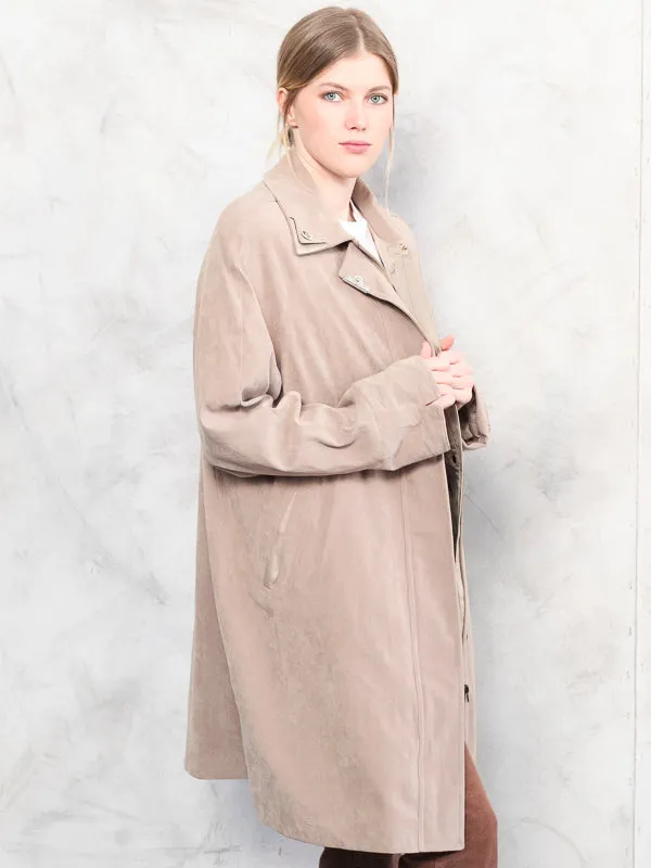 Vintage 80's Women Lightweight Coat in Beige