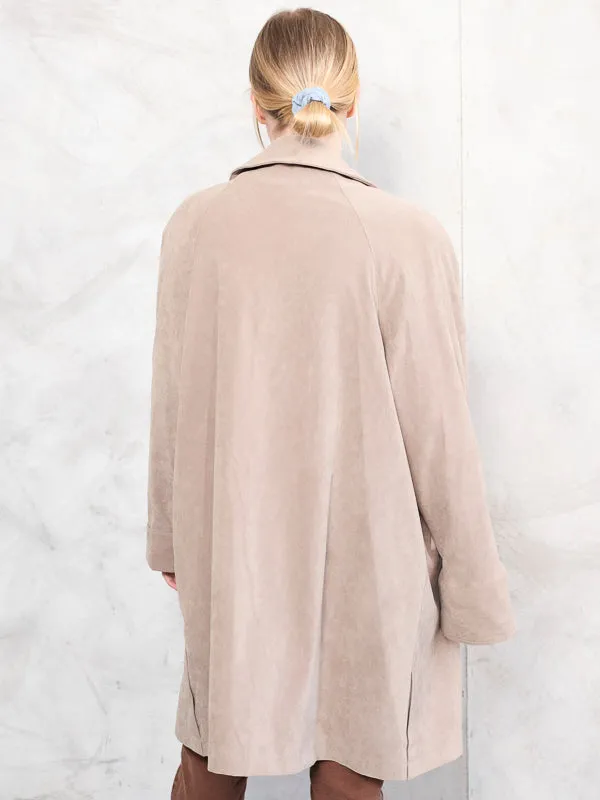 Vintage 80's Women Lightweight Coat in Beige