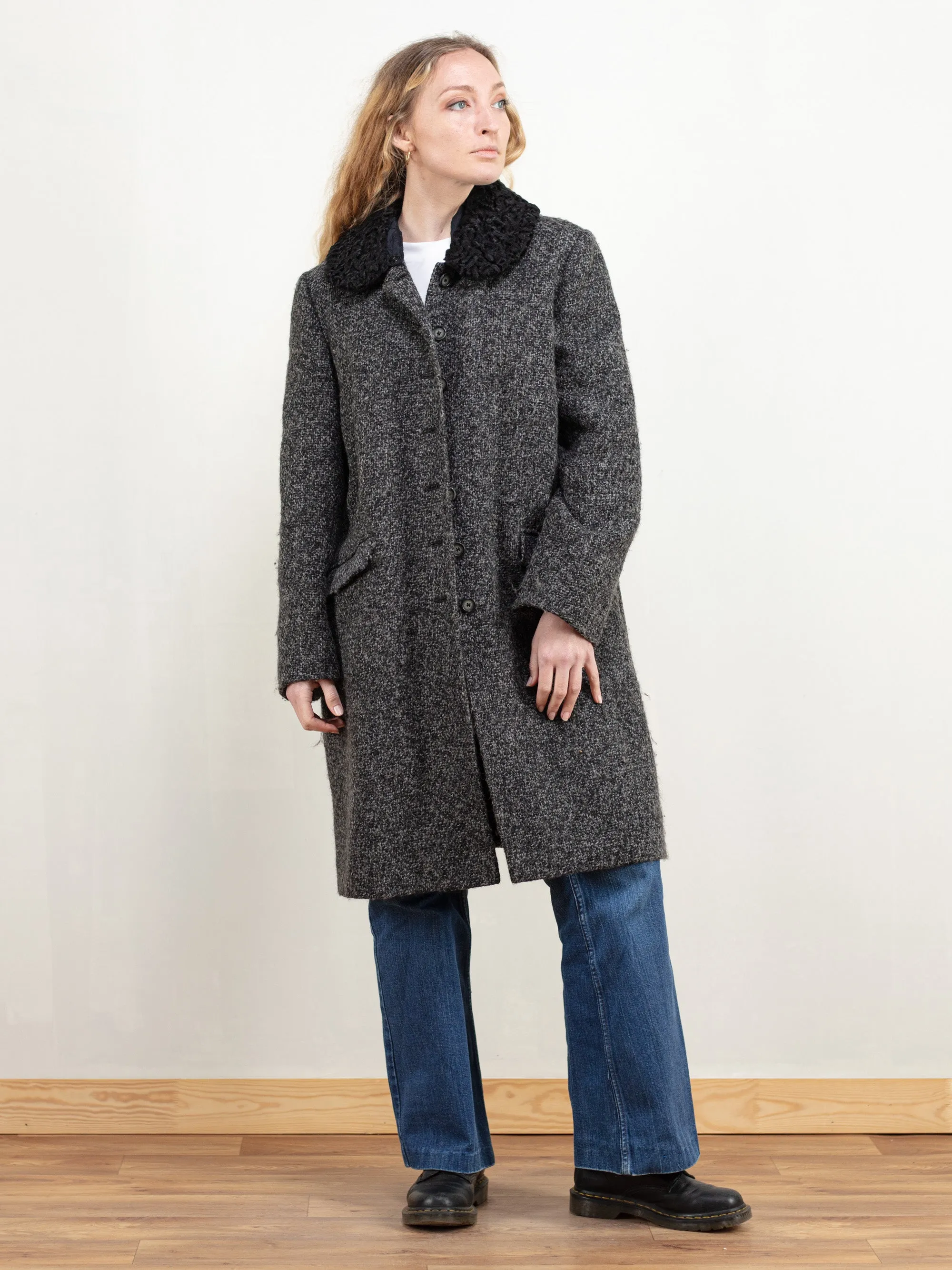 Vintage 80's Women Wool Blend Coat