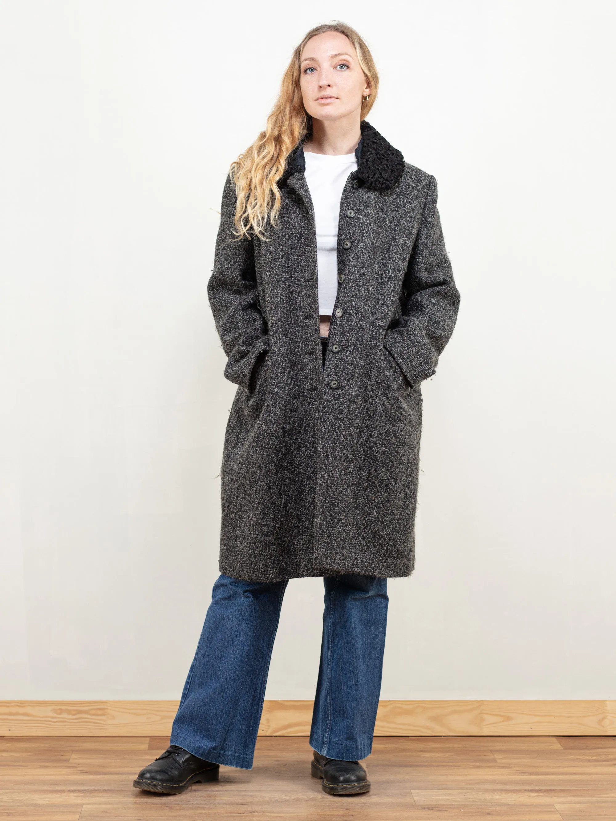 Vintage 80's Women Wool Blend Coat