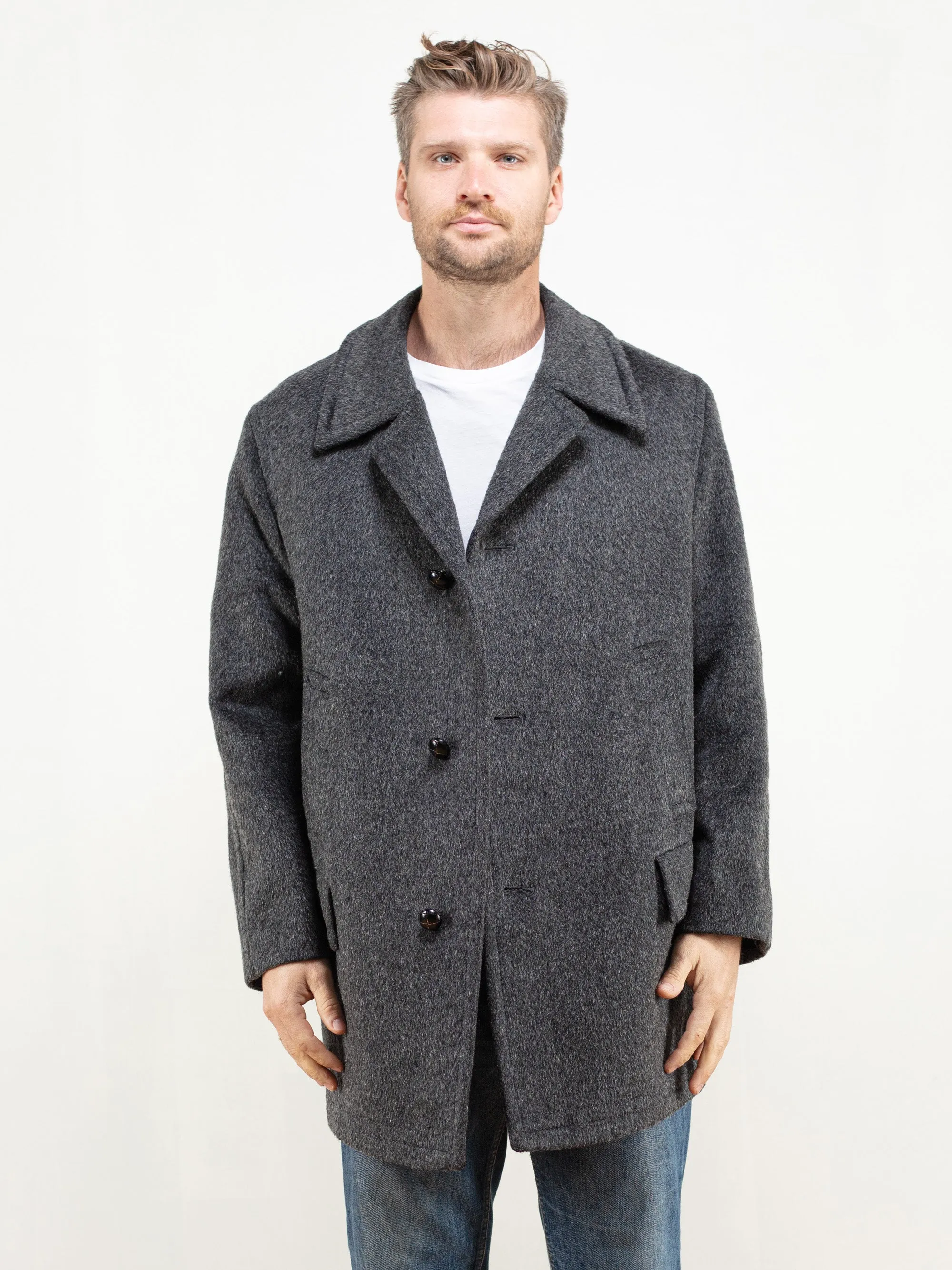 Vintage 90's Men Wool Blend Coat