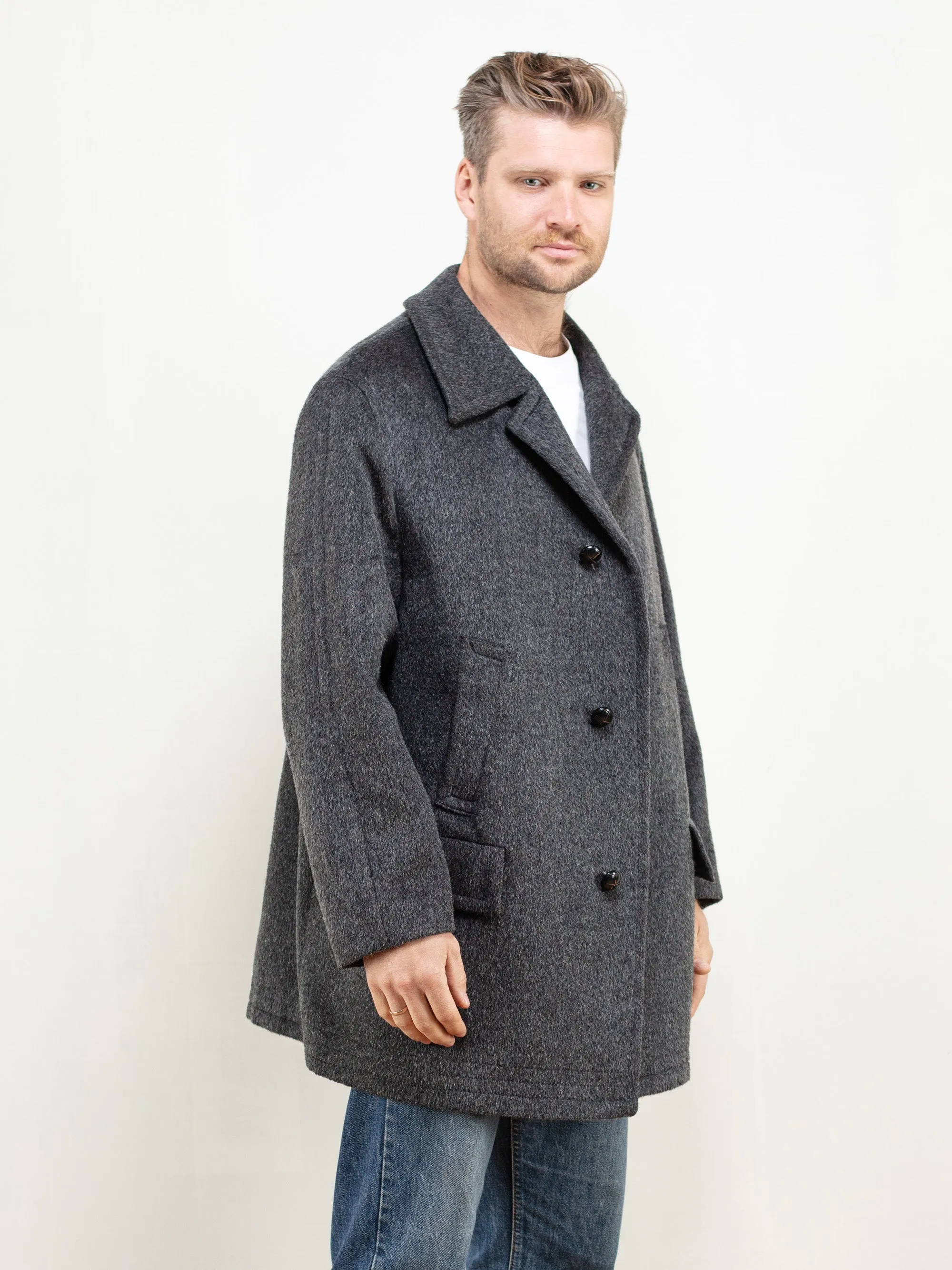 Vintage 90's Men Wool Blend Coat