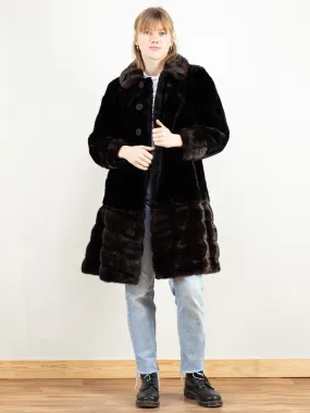 Vintage Women 80's Faux Fur Coat