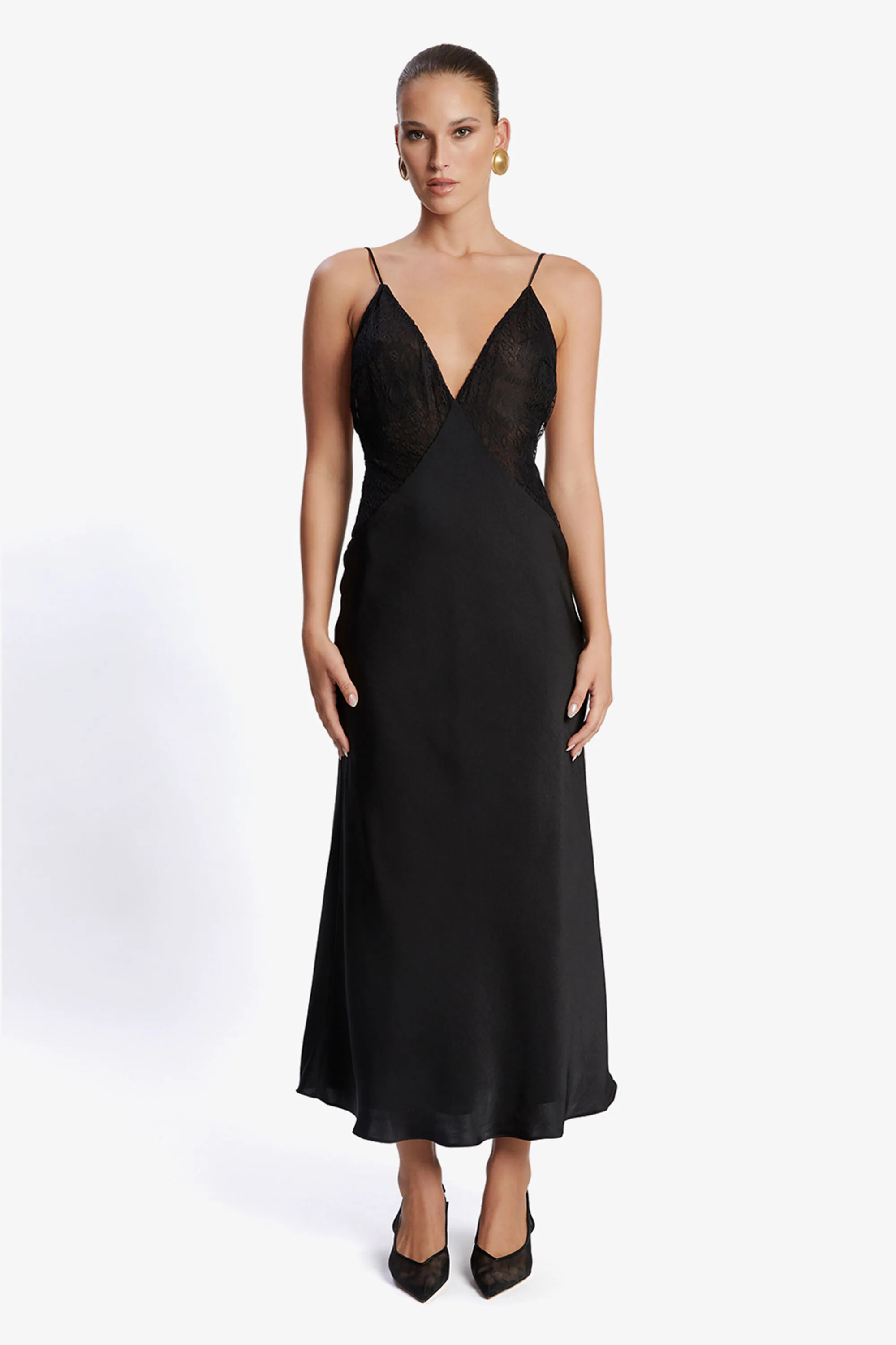 vivianna maxi dress in black