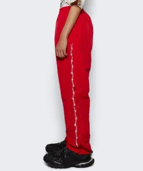 Warren Lotas Nylon Track Pants Red