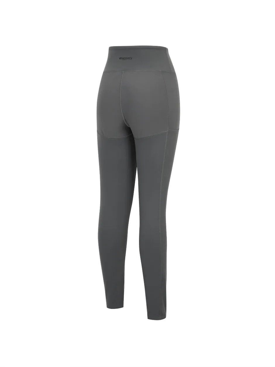 [WMS] Woven Hybrid Brushed Leggings D.Grey