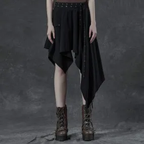 Women's Gothic Irregular Skirts With Belt