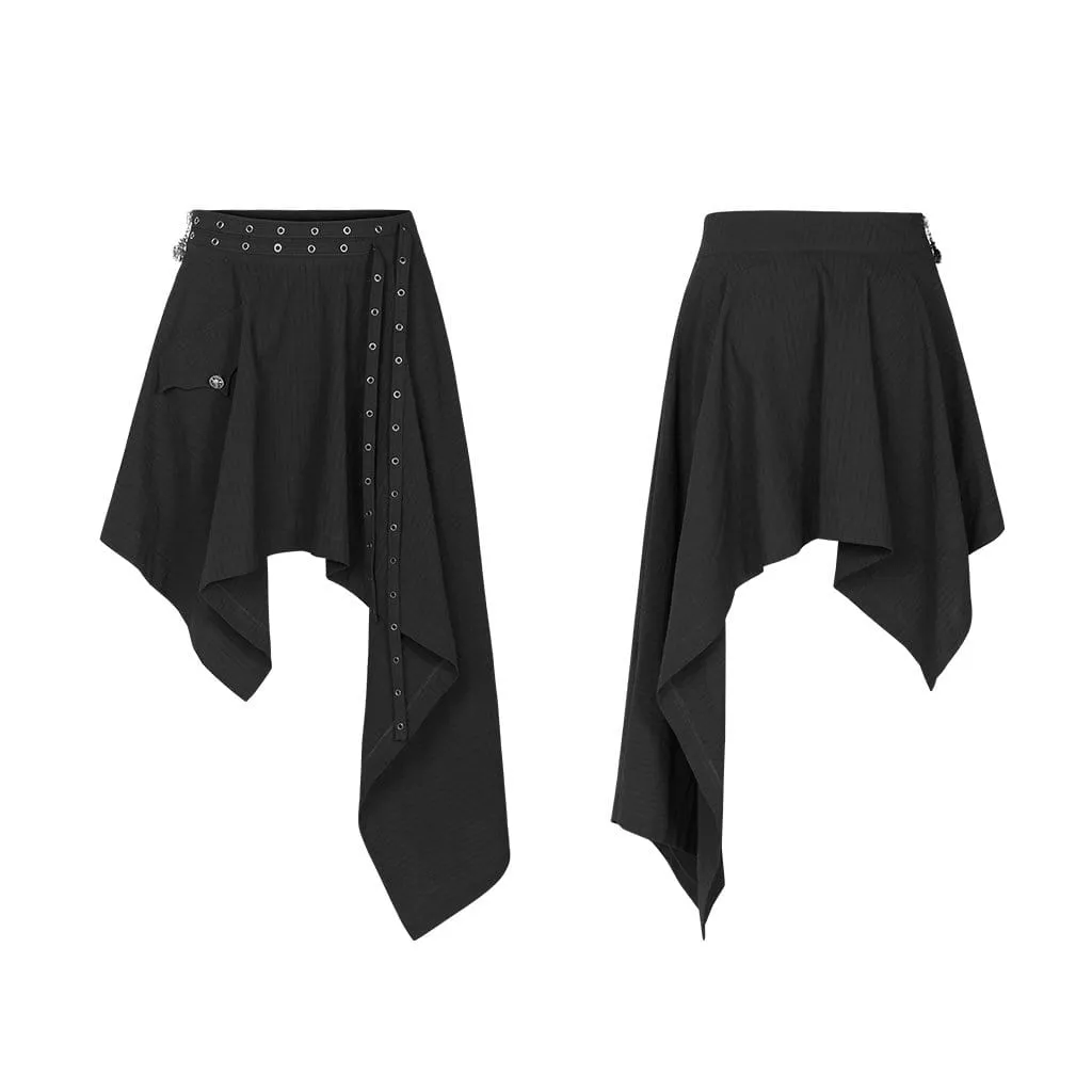 Women's Gothic Irregular Skirts With Belt