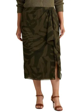 Womens Lauren By Ralph Lauren Plus Size Kuadama Skirt in Multi